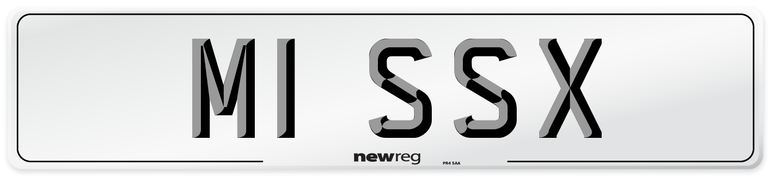 M1 SSX Number Plate from New Reg